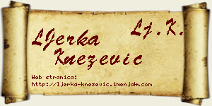 LJerka Knežević vizit kartica